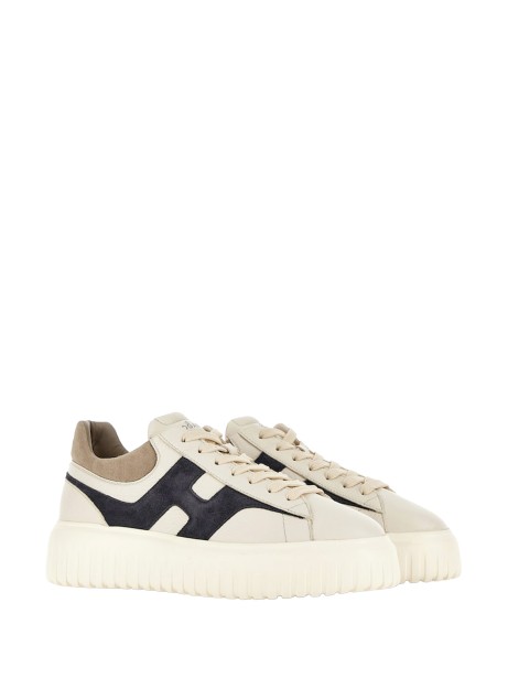 Hogan H-Stripes Sneakers in Pelle Nera 2