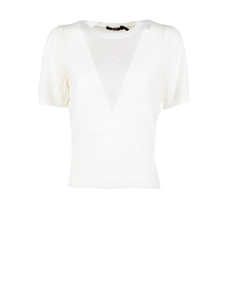 Seventy Women's White Short-Sleeve Round-Neck T-Shirt