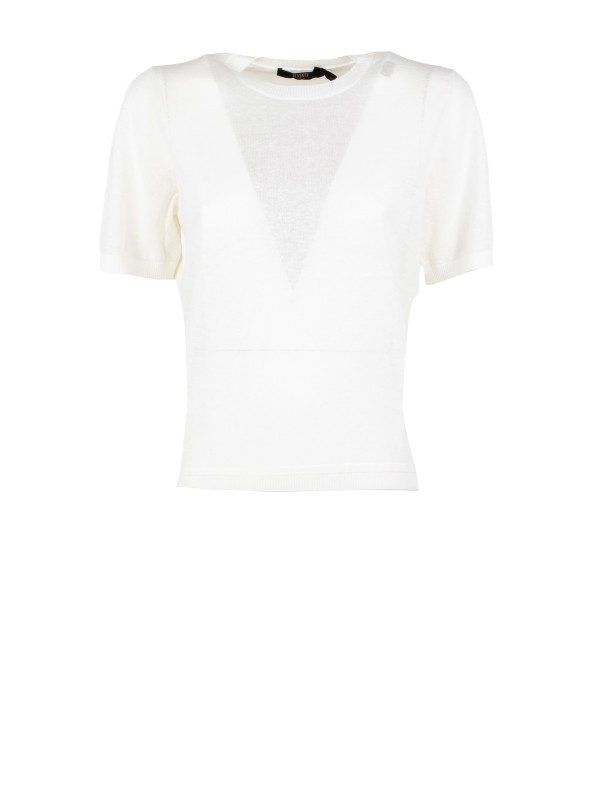 Seventy Women's White Short-Sleeve Round-Neck T-Shirt