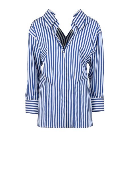 Camicia Open in Cotone Blu di Givenchy