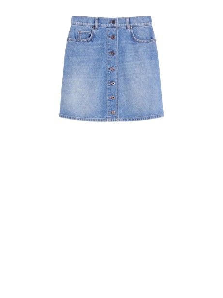 Minigonna in Denim Autentico Blu - Weekend Max Mara