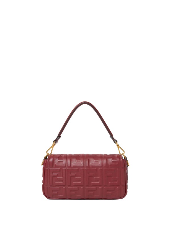 Fendi Burgundy Leather Baguette Bag