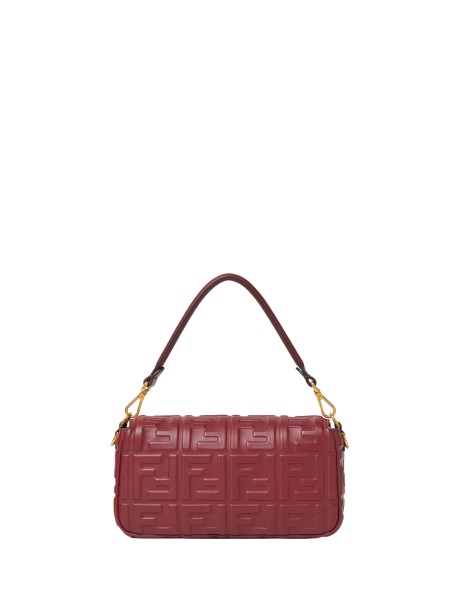 Fendi Burgundy Leather Baguette Bag