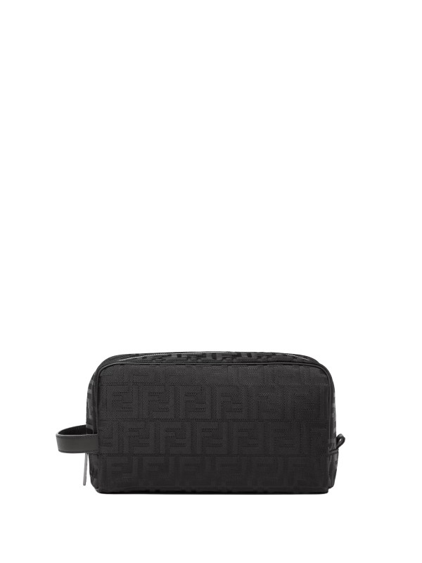 FF Toiletry Case Small - Black Leather and FF Nylon