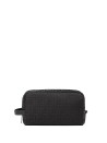 Beauty Case FF Small in Nylon Nero con Manico in Pelle