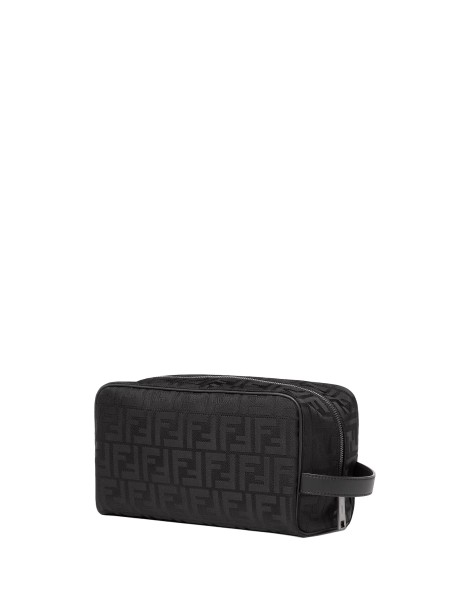 FF Toiletry Case Small - Black Leather and FF Nylon 2