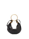 Borsa Bracelet Hobo Chloé in pelle martellata nera
