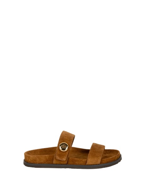 Sandali Romy Sport in Camoscio Park Bench di Tory Burch