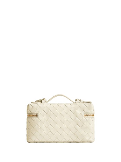 Bang Bang Vanity Bag in Pelle Intrecciata Sea Salt