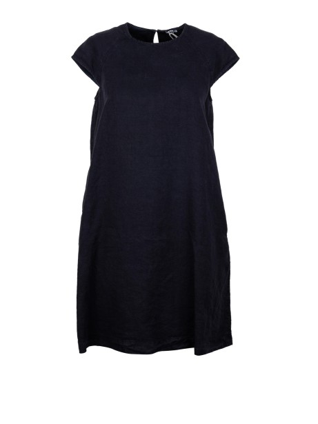 Aspesi Blue Round-Neck Mini Dress