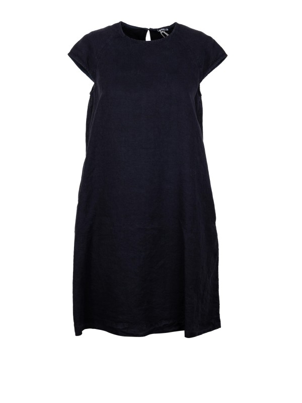 Aspesi Blue Round-Neck Mini Dress