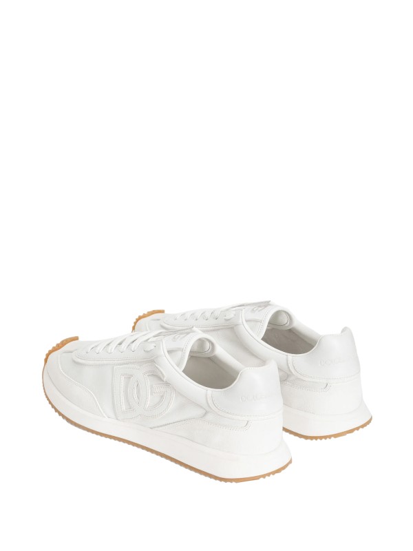 DG Cushion White Leather Sneakers by Dolce & Gabbana