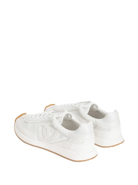 DG Cushion White Leather Sneakers by Dolce & Gabbana