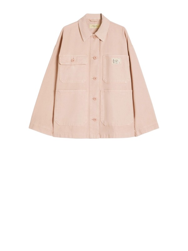 Cotton Canvas Workwear Jacket in Pink