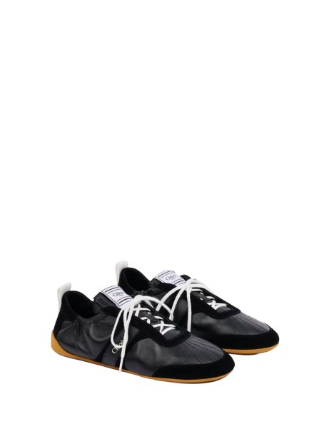 Sneaker Chloé Kick in Pelle Nera 2