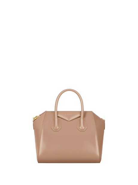 Small Antigona Bag in Blush Pink Box Leather