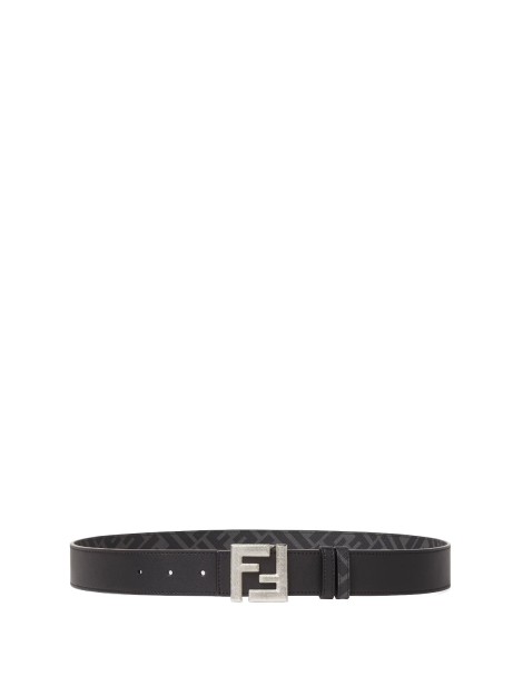 Cintura FF Squared in Pelle Nera - Fendi