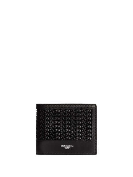 Dolce & Gabbana Bi-Fold Woven Wallet