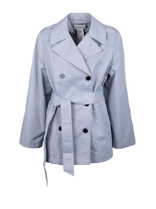 Trench in cotone tecnico Marella MLLUMIDO azzurro
