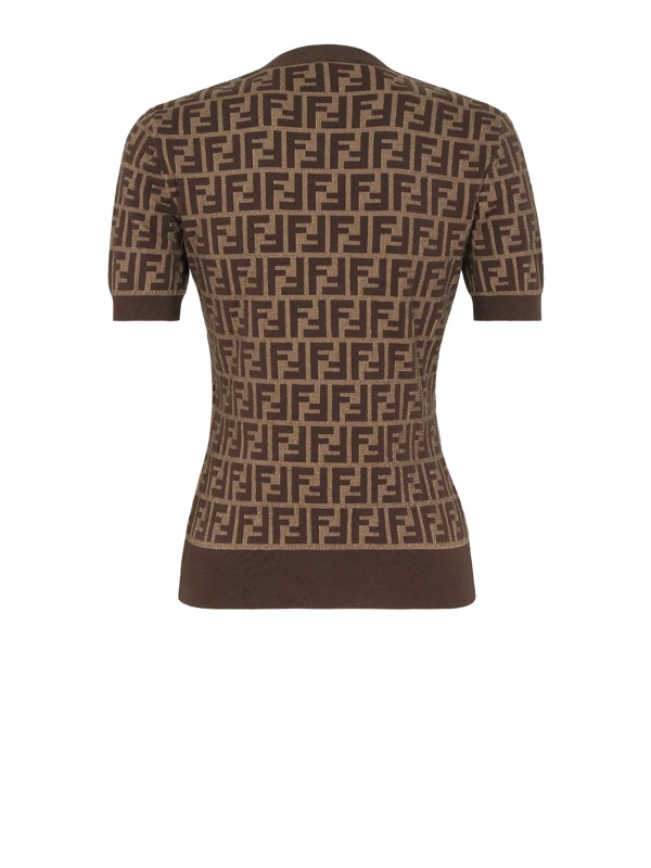 Fendi Brown FF Cotton Sweater