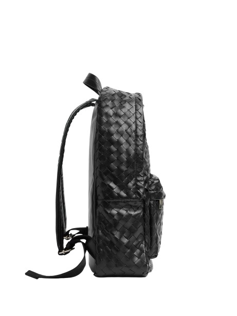 Bottega Veneta Black Intrecciato Leather Backpack