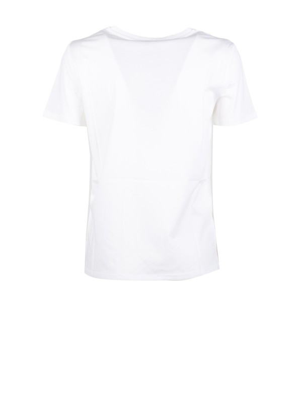 T-shirt in jersey di viscosa con fiocco sul retro