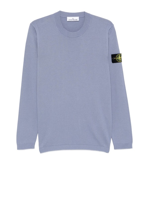 Maglione Girocollo in Cotone Biologico a Costine - Stone Island