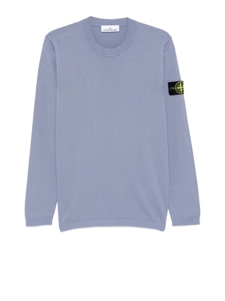 Maglione Girocollo in Cotone Biologico a Costine - Stone Island