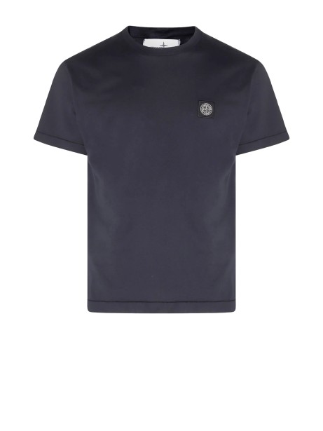 T-Shirt Stone Island con Logo Ricamato