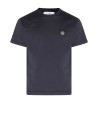 Stone Island Navy Blue Regular Fit T-Shirt with Embroidered Logo