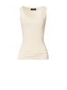 Fabiana Filippi Women's Butter-Coloured Ribbed Cotton Tank Top