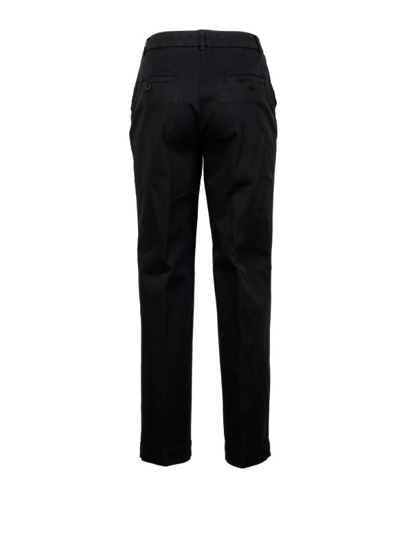 Via Masini 80 Women's Black Straight-Leg Trousers
