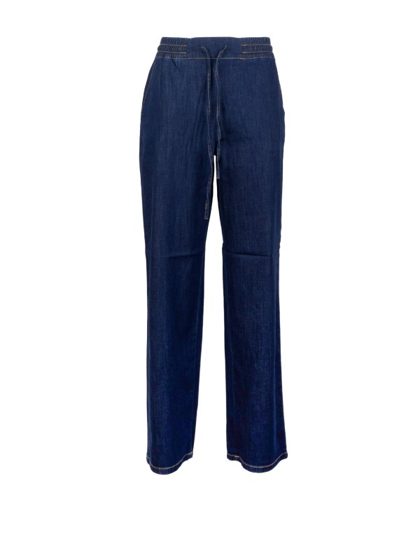 Emme Marella Women's Navy Blue Trousers