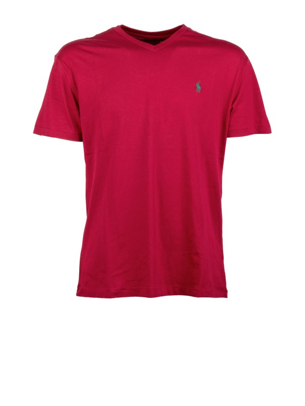 T-shirt Polo Ralph Lauren Uomo in Cotone Rosso