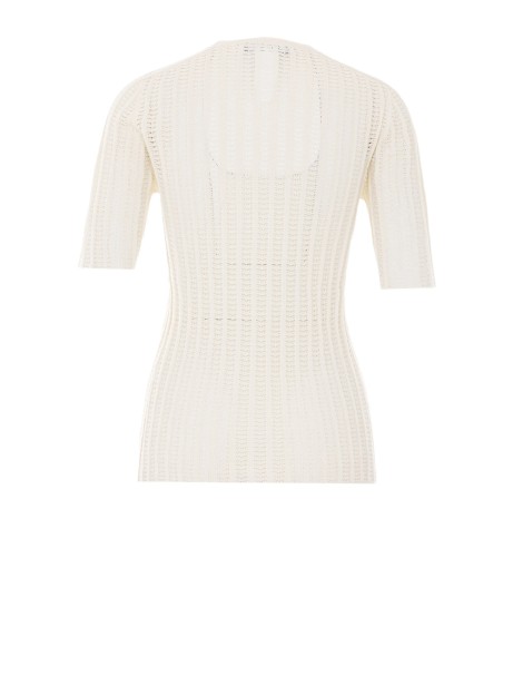Maglia in lana con paillettes bianca - Fabiana Filippi