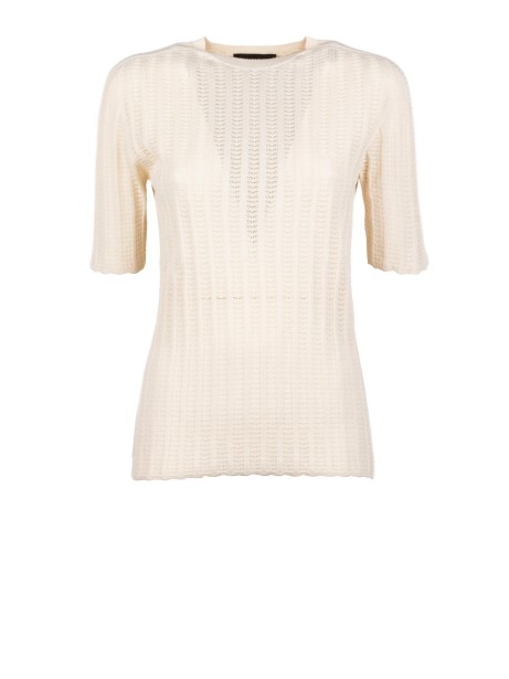 White Wool Sweater with Sequins