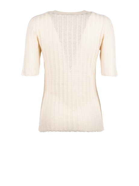 White Wool Sweater with Sequins
