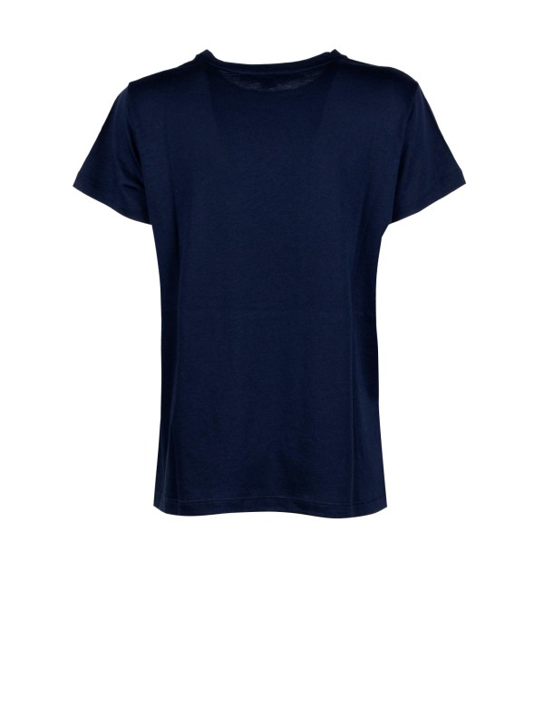 T-shirt Donna Blu in Misto Seta Seventy