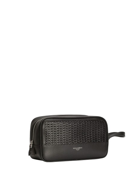 Dolce & Gabbana Black Plongé Calfskin Toiletry Bag 2