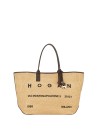 Hogan Address Shopping Media - Borsa Tote in Tessuto Intrecciato Color Cuoio