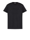 T-shirt in cotone con logo ricamato tono su tono - Moncler