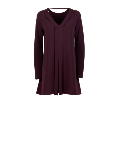 Marella MLLavocado Flared Cady Dress in Bordeaux
