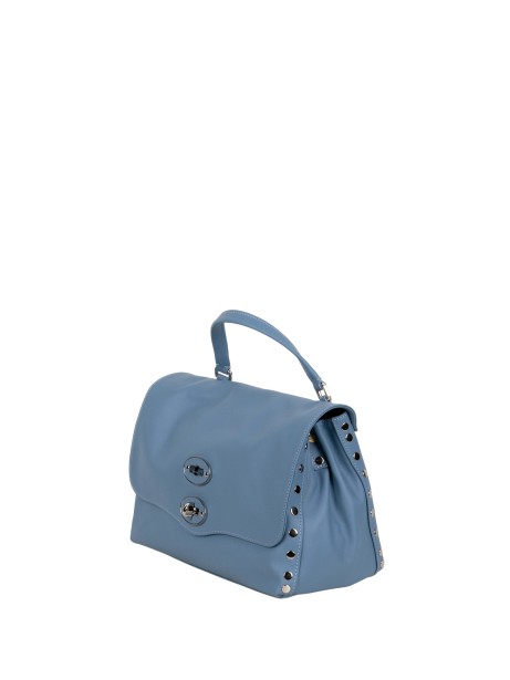 Borsa Postina® Small in Pelle Liscia Blue Zelante 2