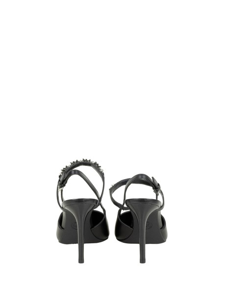 Décolleté in pelle nera Dina Flex High Sling di Michael Kors