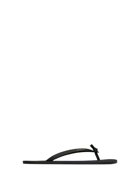 Saint Laurent POOL Flip-Flops in Smooth Leather