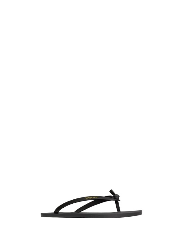 Infradito da piscina in pelle liscia neri di Saint Laurent