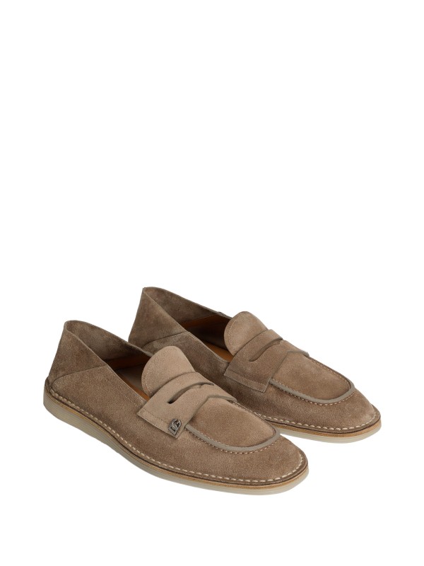 Brown Reversed Calfskin Slipper for Men