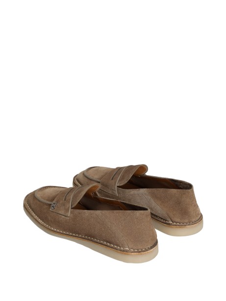 Brown Reversed Calfskin Slipper for Men