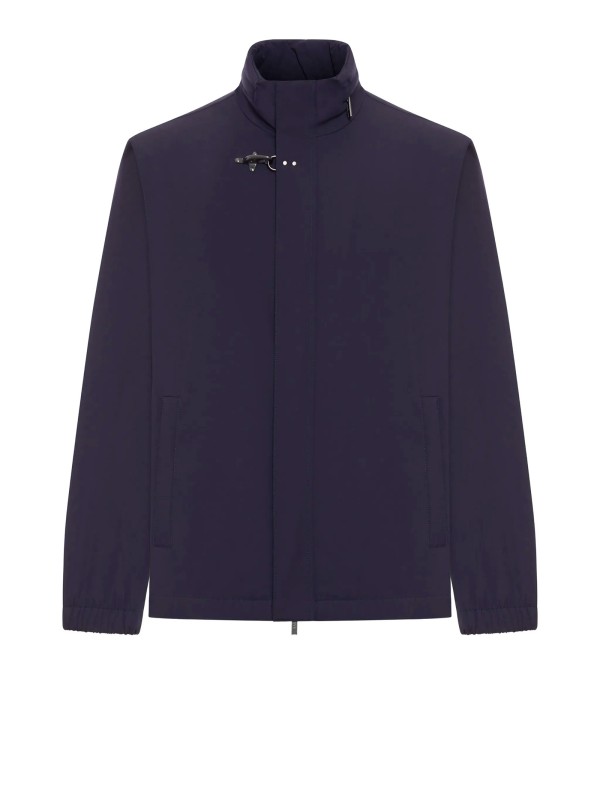 Fay Textured Lightweight Jacket - Dark Green