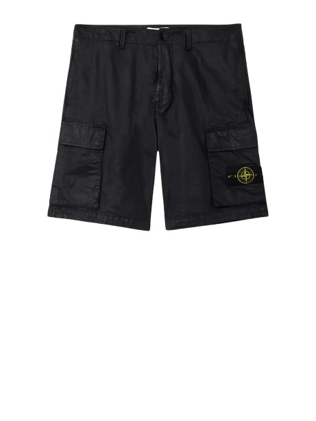 Bermuda Cargo Stone Island in Nylon Panama-TC con Vestibilità Ampia